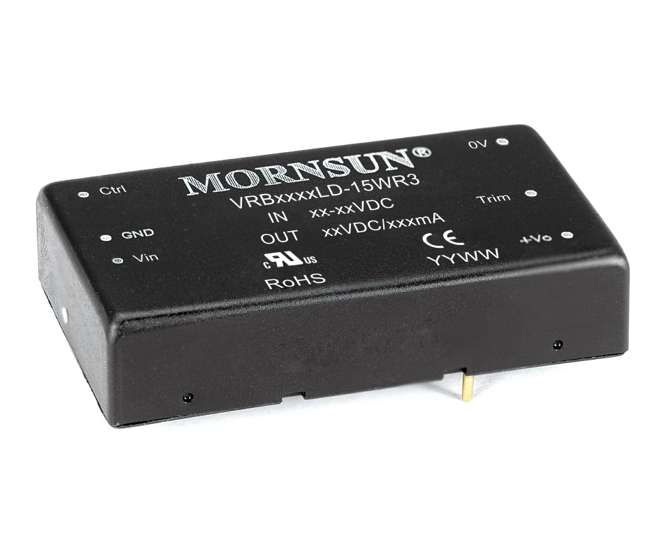 DC-DC CONVERTER I=24V O=15V @ 1A VRB2415LD-15WR3
