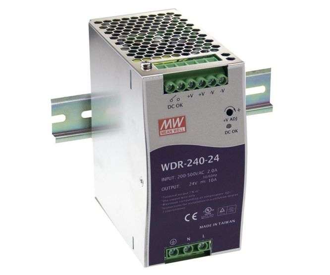 POWER SUPPLY D/R I=380V 1PH O=48V 5A WDR-240-48