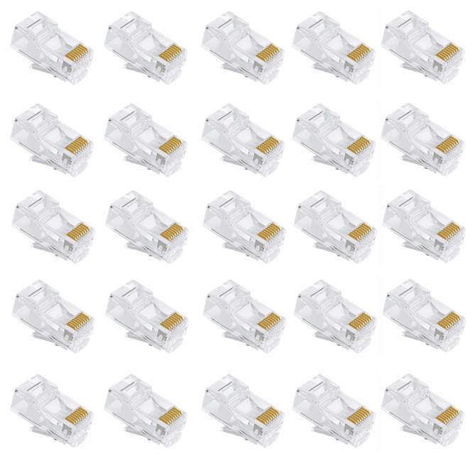 MODULAR PLUG 8W8P RJ45 2 PRONG FOR SOLID CABLE - 500P/BAG X98088