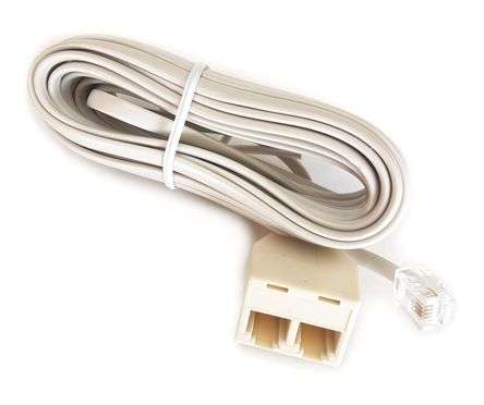 LEAD RJ11-PLUG TO 2xRJ11-SOCKETS L=4.5m BEIGE X983940B-BEIGE-4M5