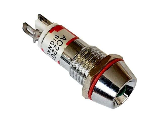 5mm LED INDICATOR 220VAC GREEN P/M XD22-10-220VAC-GR