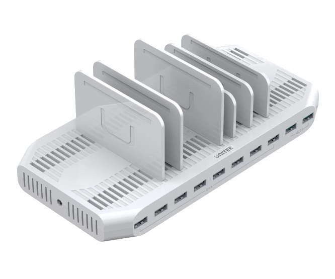 USB CHARGING STATION 10 PORT QC 96W 2.4-3A Y-2190A-WT