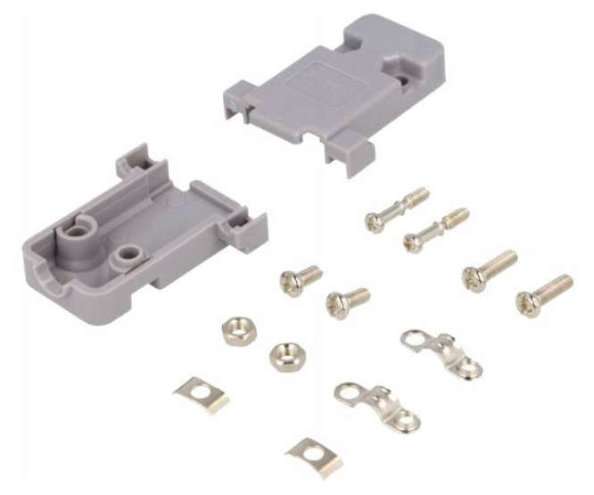 D-SUB 9W GREY COVER - STANDARD TYPE - DEBULK UL1400.09B
