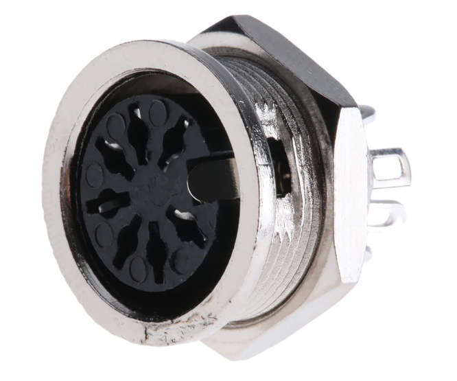 SOCKET DIN 7W P/MNT SOLDER TERMINALS YE1607