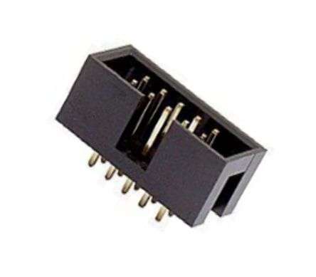 HEADER BOX STR PCB 6W 2.54mm GOLD PLATED KF1009-6P-O *DBK*
