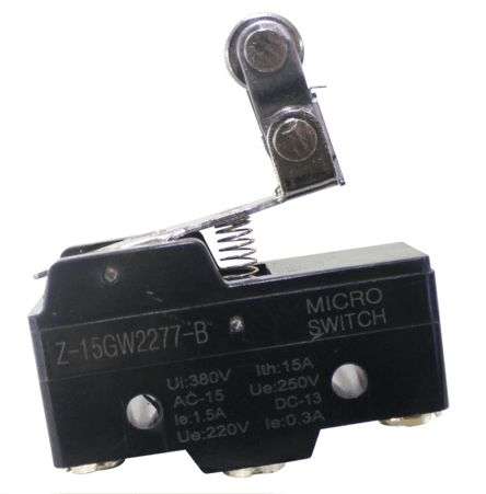 LARGE MICRO LIMIT SWITCH LEVER=25mm DOUBLE ROLLER Z-15GW2277-B