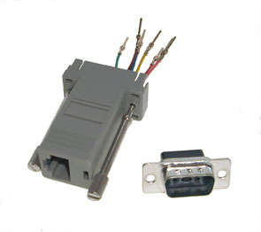 RJ45 SOCKET TO 9W D/SUB PLUG BREAKOUT ADAPTOR ZP09M8C