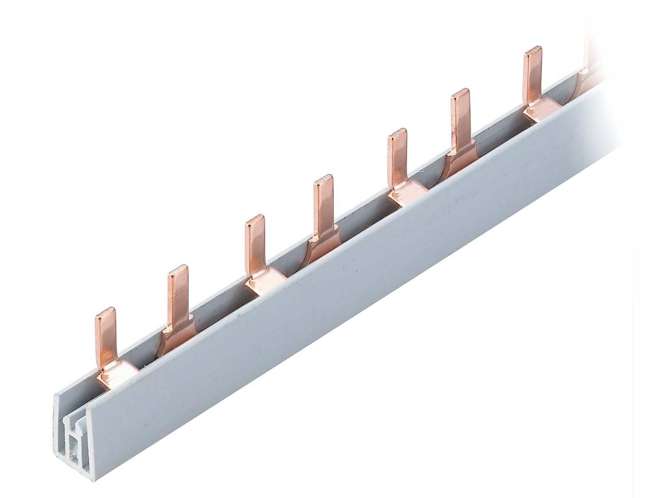 BUSBAR 2POLE FOR DIN BREAKER 54W 1M BBI-2P-63A-18MM