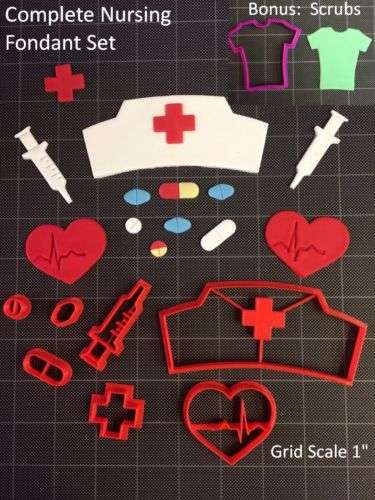Doctors / Nursing Set cookie cutter / Build it Fondant Set