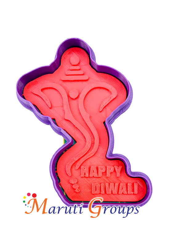 Happy Diwali Cookie cutter - Ganesha