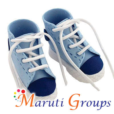 6PCS/SET Baby Shoe Sneaker Shape DIY Cake Mold high-top Shoes Confectionery Cut Decorating Plastic F