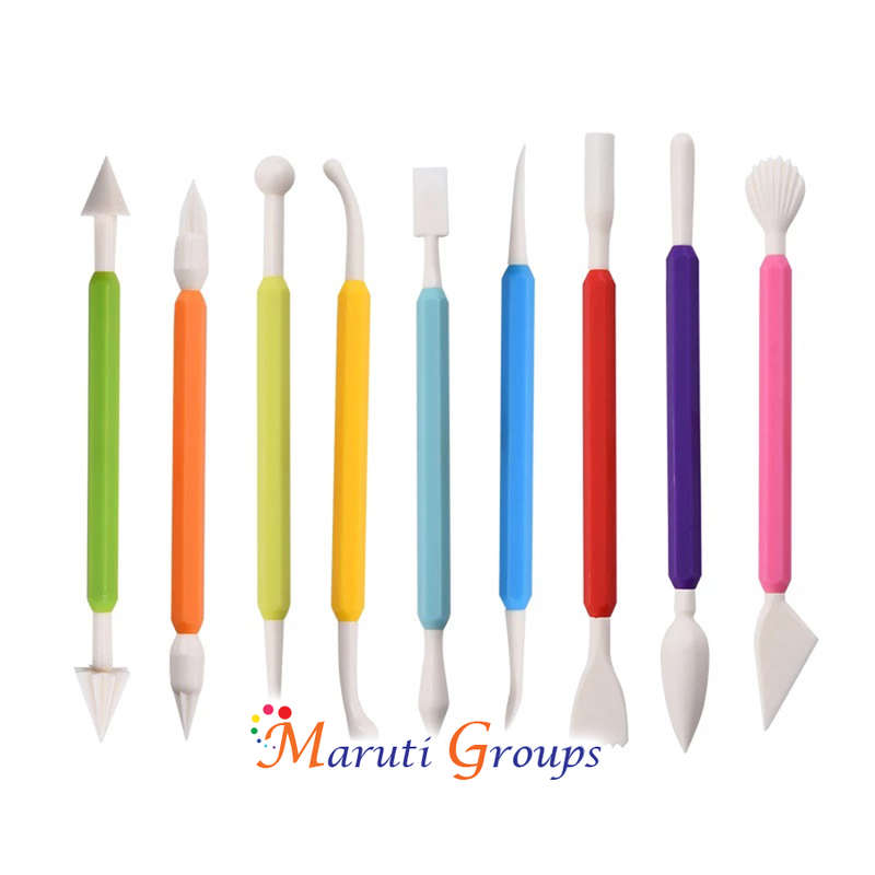 9pcs Fondant Modeling Tools Set Gum Paste for Cake Decorating - Baking tool