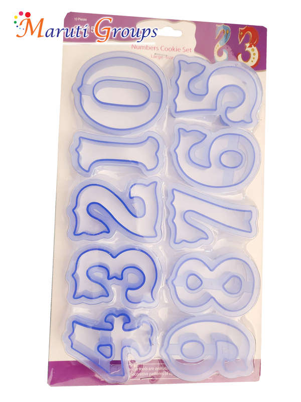 Small Number Cookie Cutter Set -Size : 4.5cm x 6.1cm