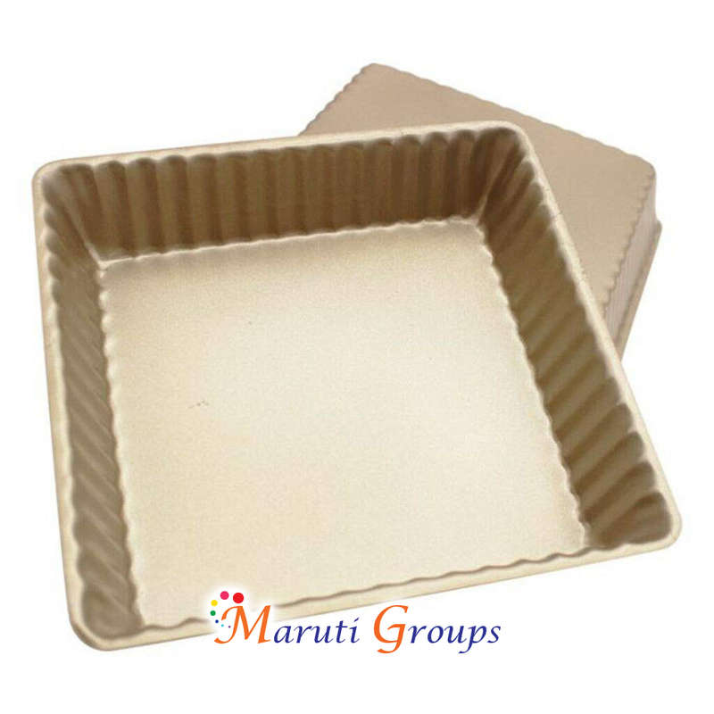 Square Tart Pan, Tart Tin with Removable Bottom, Non-Stick - Cake Decorating Large 25cm x 25cm