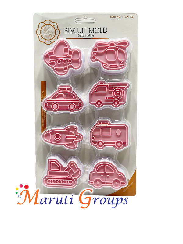 Transport - Car Plane Boat Rocket  Police car Cookie and Press Cutter