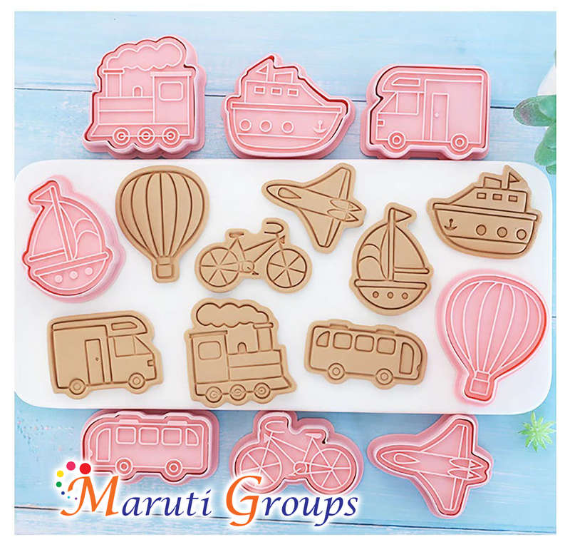 Transport - Car Plane Boat Bus Cookie and Press Cutter