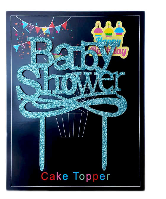 Baby Shower Cake Topper for cake decorating - Blue
