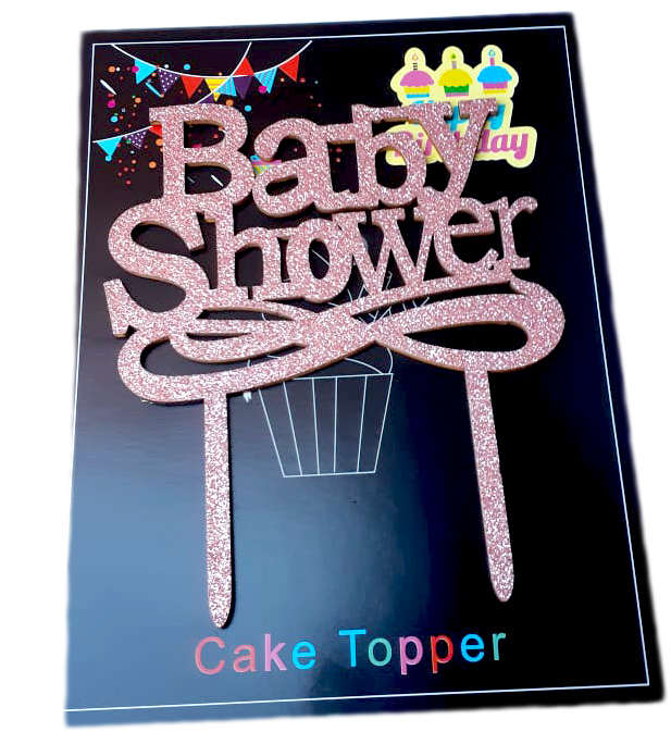 Baby Shower Cake Topper for cake decorating - Pink