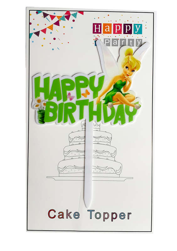 Tinkerbell Happy Birthday Cake Topper for cake decorating