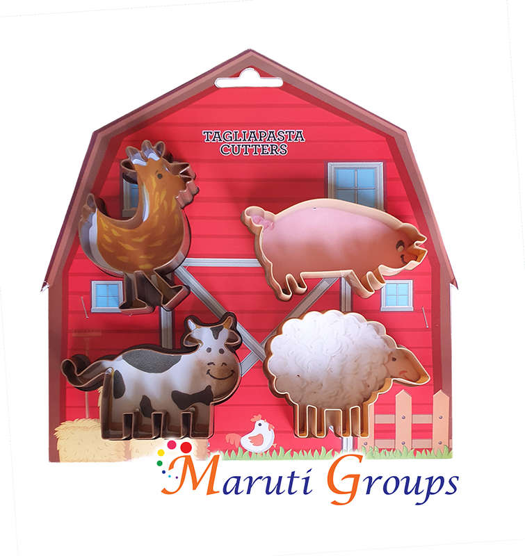 Farm Animals ( Pig, Chicken, Cow , Sheep) Cookie Cutter