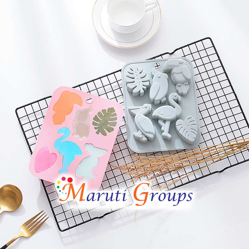 Big Birds Pink Silicone Material Flamingo Cake Molds / Tropical animals