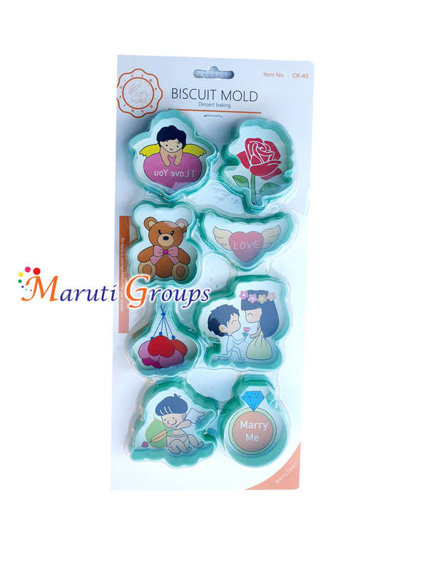 Valentines Love Heart Cookie cutter set