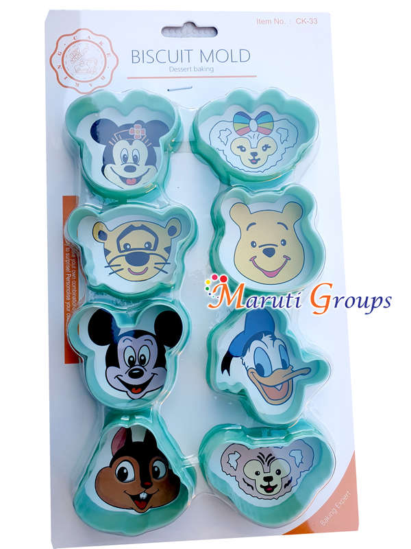 Mickey Mouse Minnie Mouse Pooh Tigger Donald Duck Cookie cutter set