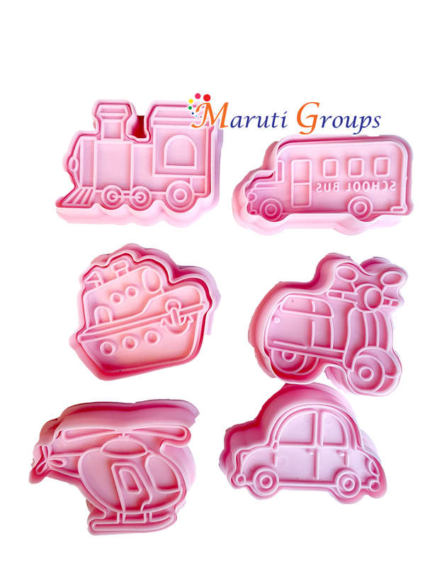 Transport / Vehicle Train Bus Bike Ship Car Helicopter Cookie cutter set