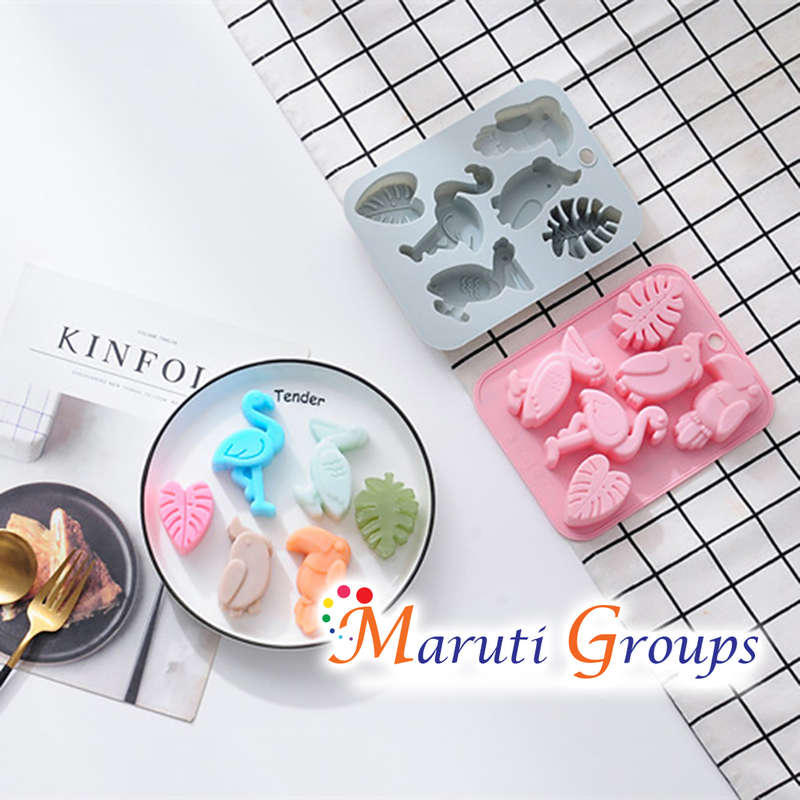 Big Birds Pink Silicone Material Flamingo Cake Molds / Tropical animals