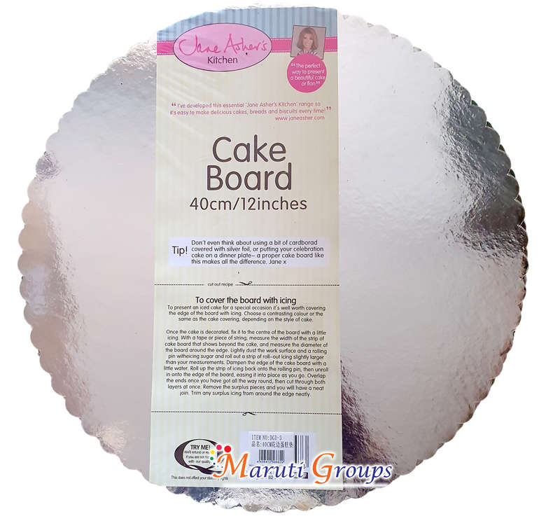 6pc Cake Board -  40cm / 12" - Round Sliver Thickness