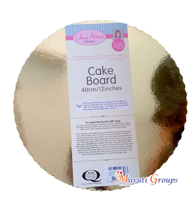 6pc Cake Board -  40cm / 12" - Round Gold Thickness