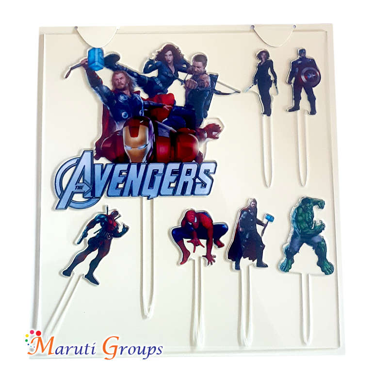 Happy Birthday Avengers Cake Topper + Cupcake Topper for cake decorating