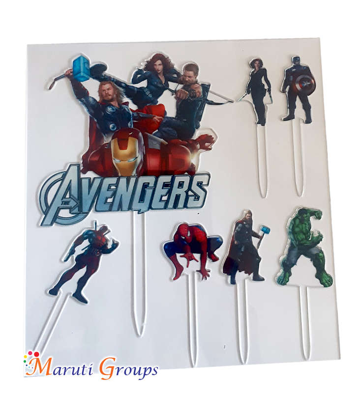 Happy Birthday Avengers Cake Topper + Cupcake Topper for cake decorating