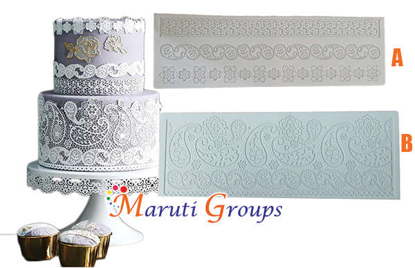Paisley / Indian Silicone Lace Mat - B