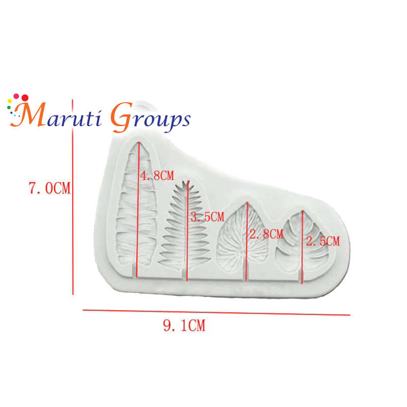 Safari Animals Moulds - Mini Jungle Leaves Silicone Mould