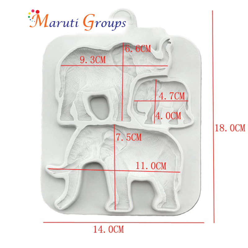 Safari Animals Moulds - Elephant  Silicone Mould