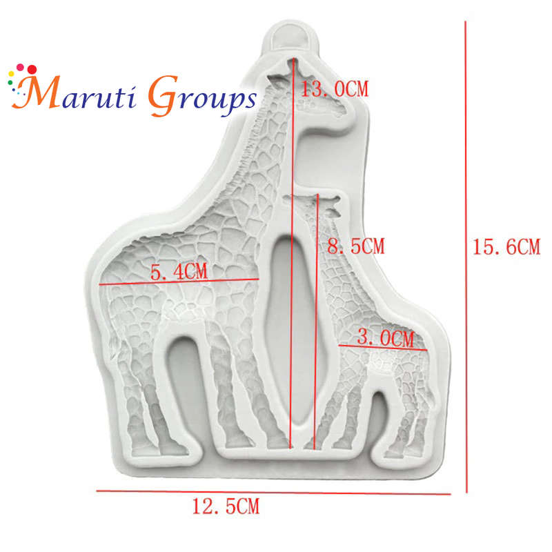 Safari Animals Moulds  - Giraffe Mother & Baby  Silicone Mould