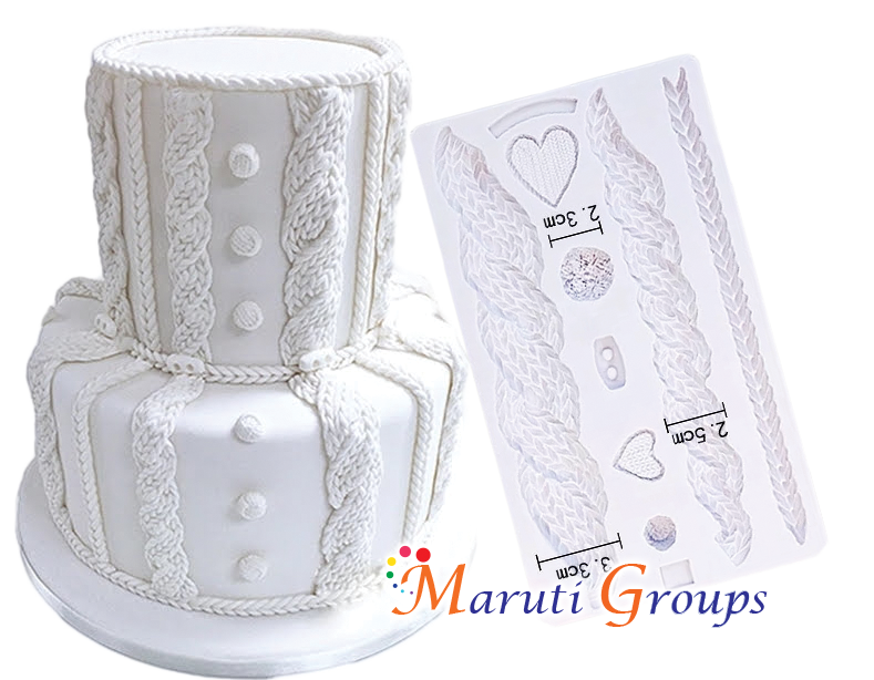 Rustic Cable Knit Silicone mould