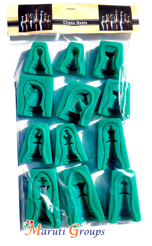 3d Chess beads Silicone Mould -  Whole set