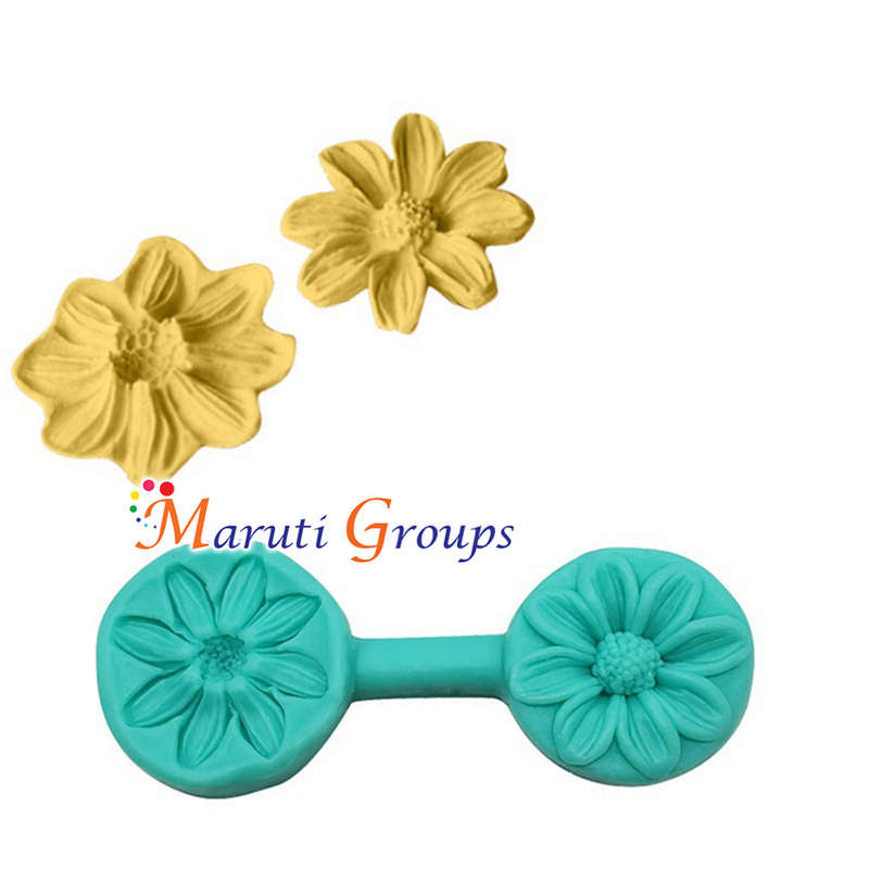 2 Pair Flower Silicone Mould