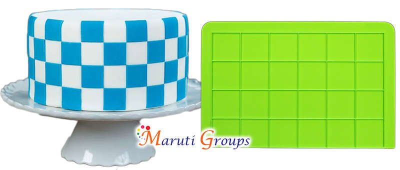 Checker block Square Onlay Silicone Mould
