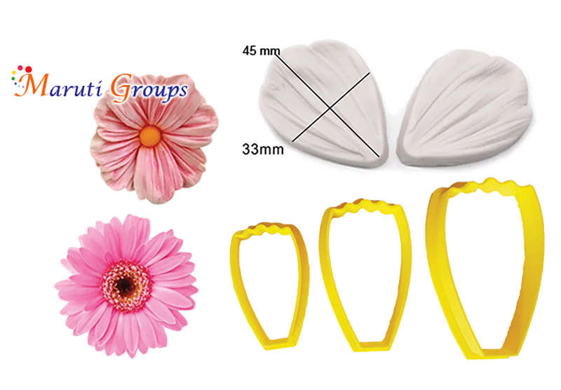 Peony Flower  Silicone Mould & Cutters
