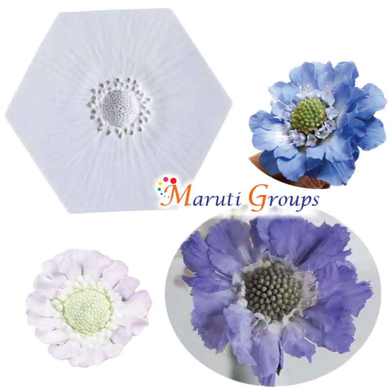 Scabiosa Stamen Flower Silicone Mould