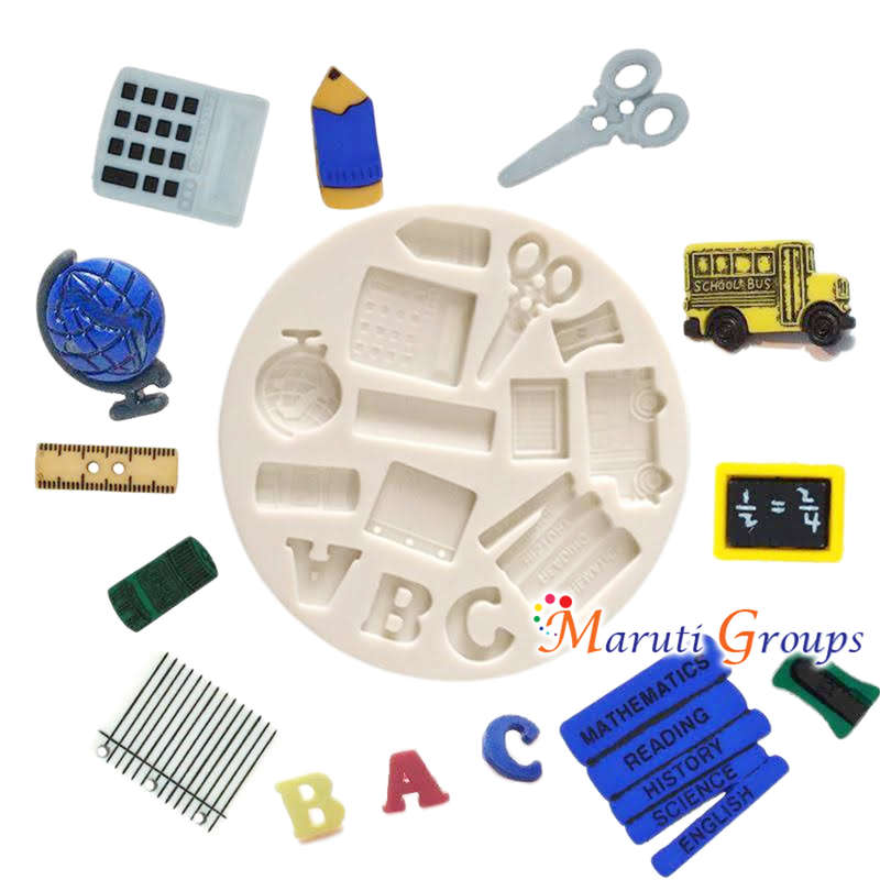 School Theme Silicone Mould