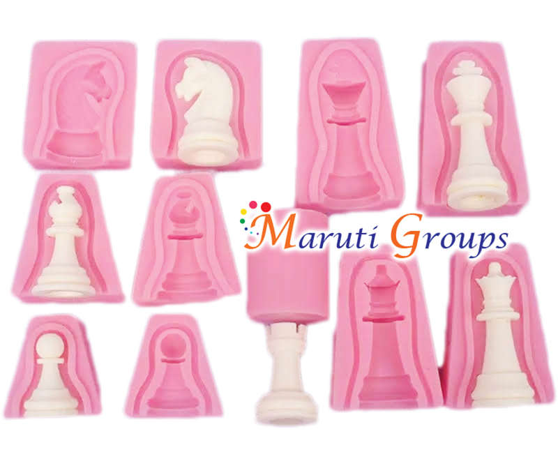 3d Chess beads Silicone Mould -  Whole set
