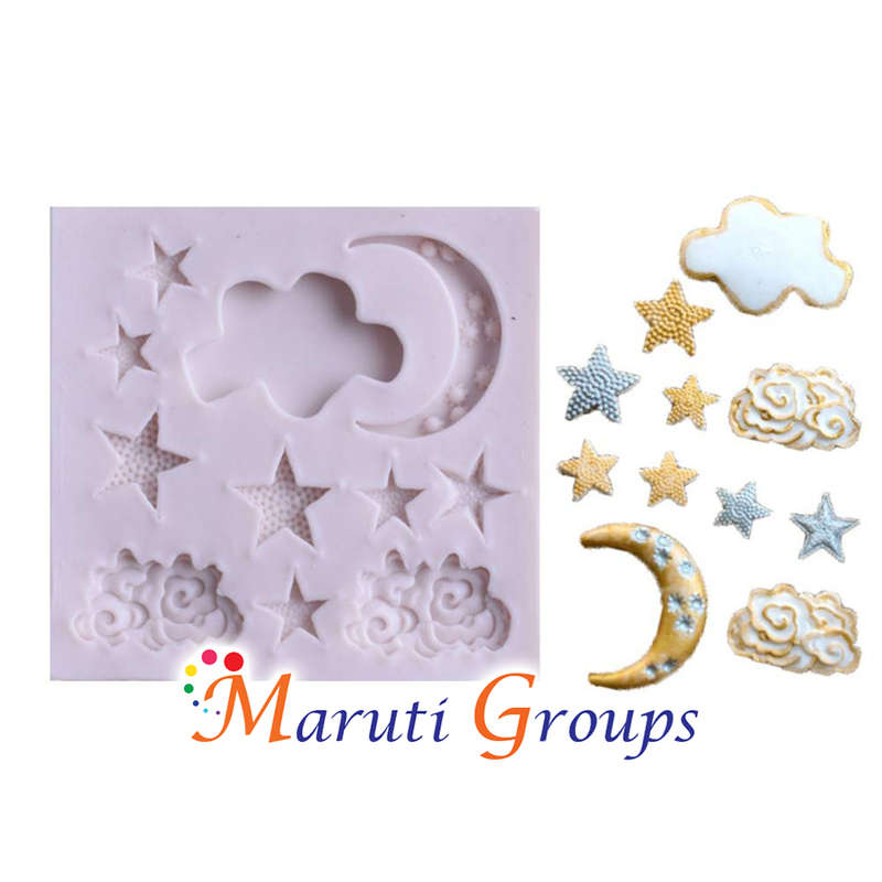 Cloud, Stars, Moon Silicone Mould