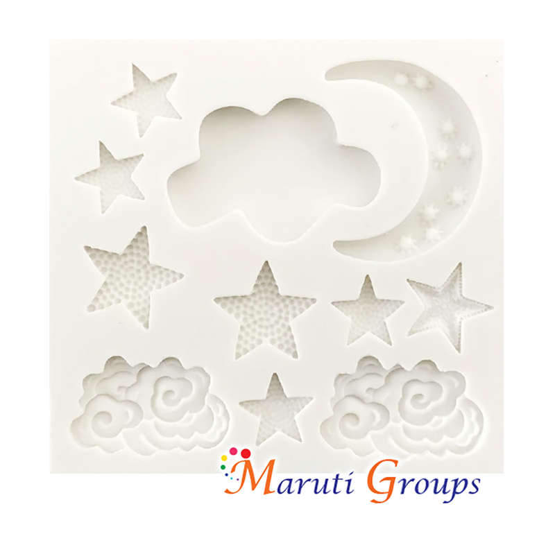 Cloud, Stars, Moon Silicone Mould