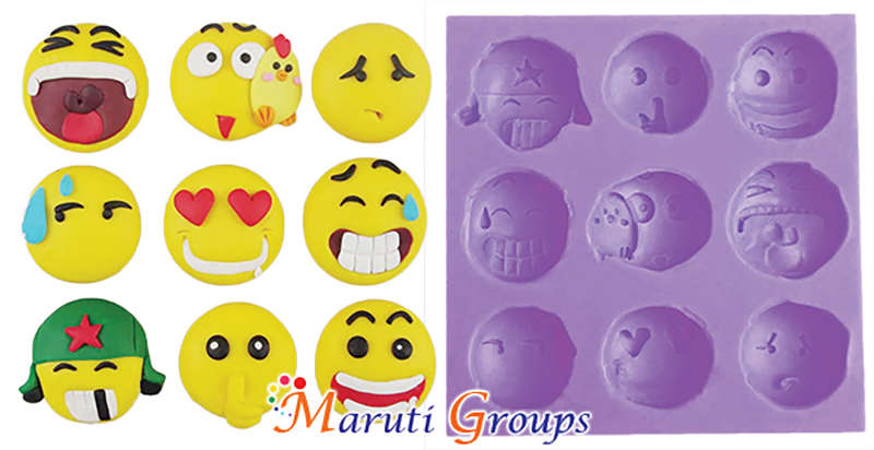 Emoji Face Silicone Mould