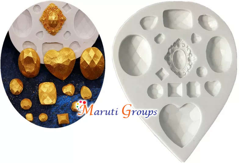3D Vintage Jewelry Gem Silicone Mould