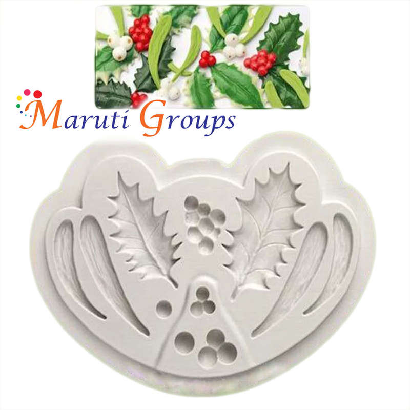 Christmas Leaves Silicone Mould